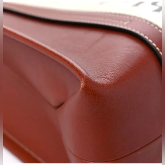 Preowned CHLOE Calfskin Med. Woody RibbonTote Sepia Brown- Great Condition. - Picture 7 of 12